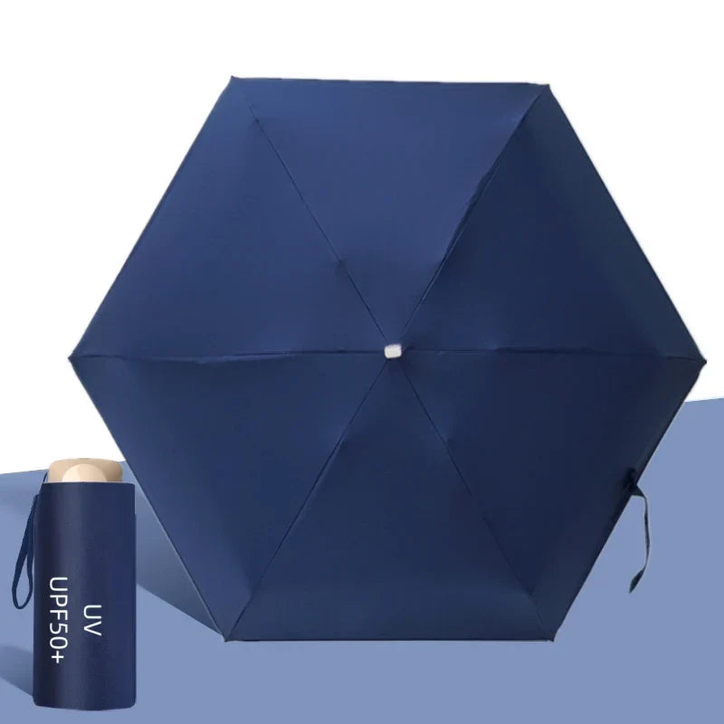 UPF50+ Umbrella Mini Pocket Sun Shade Umbrella Portable Vinyl Folding Rain Travel Umbrella UV Protection Parasol Capsule