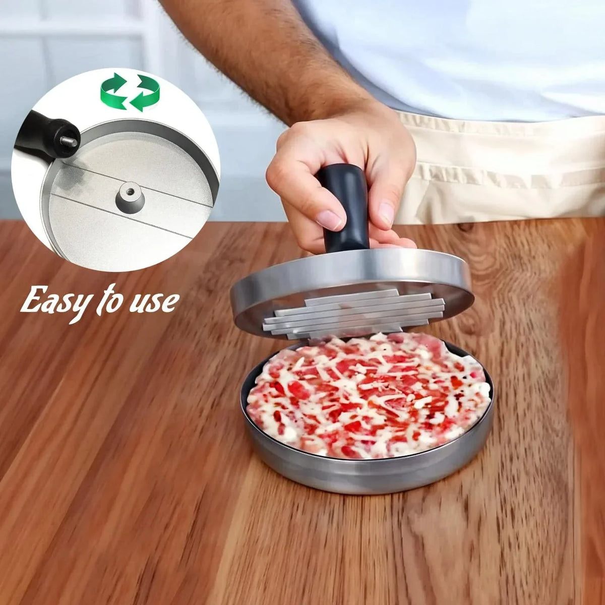 Burger Press Hamburger Meat Tool Patty Maker Aluminum Burger Maker for Kitchen BBQ Grill