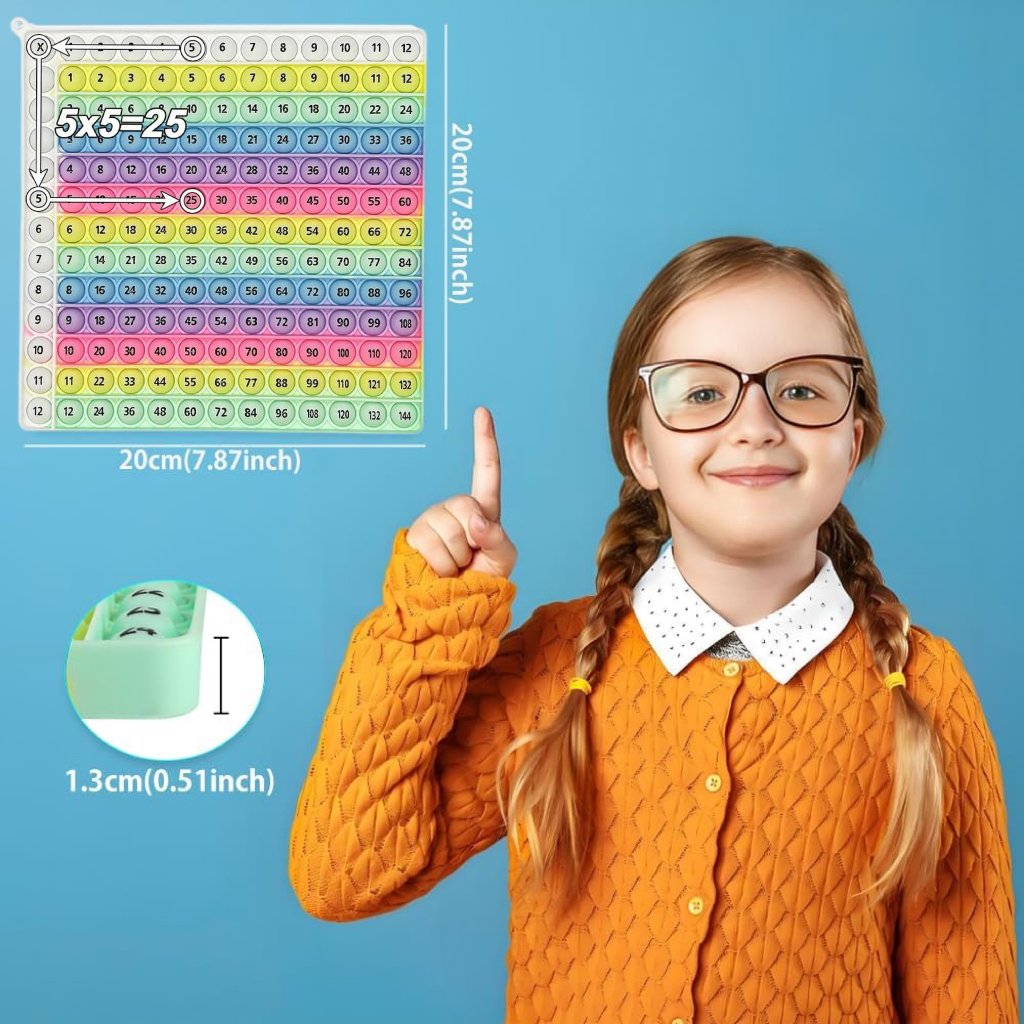 🎯12x12 Multiplication Table Board Game – Portable Math Practice and Learning Toy for Kids