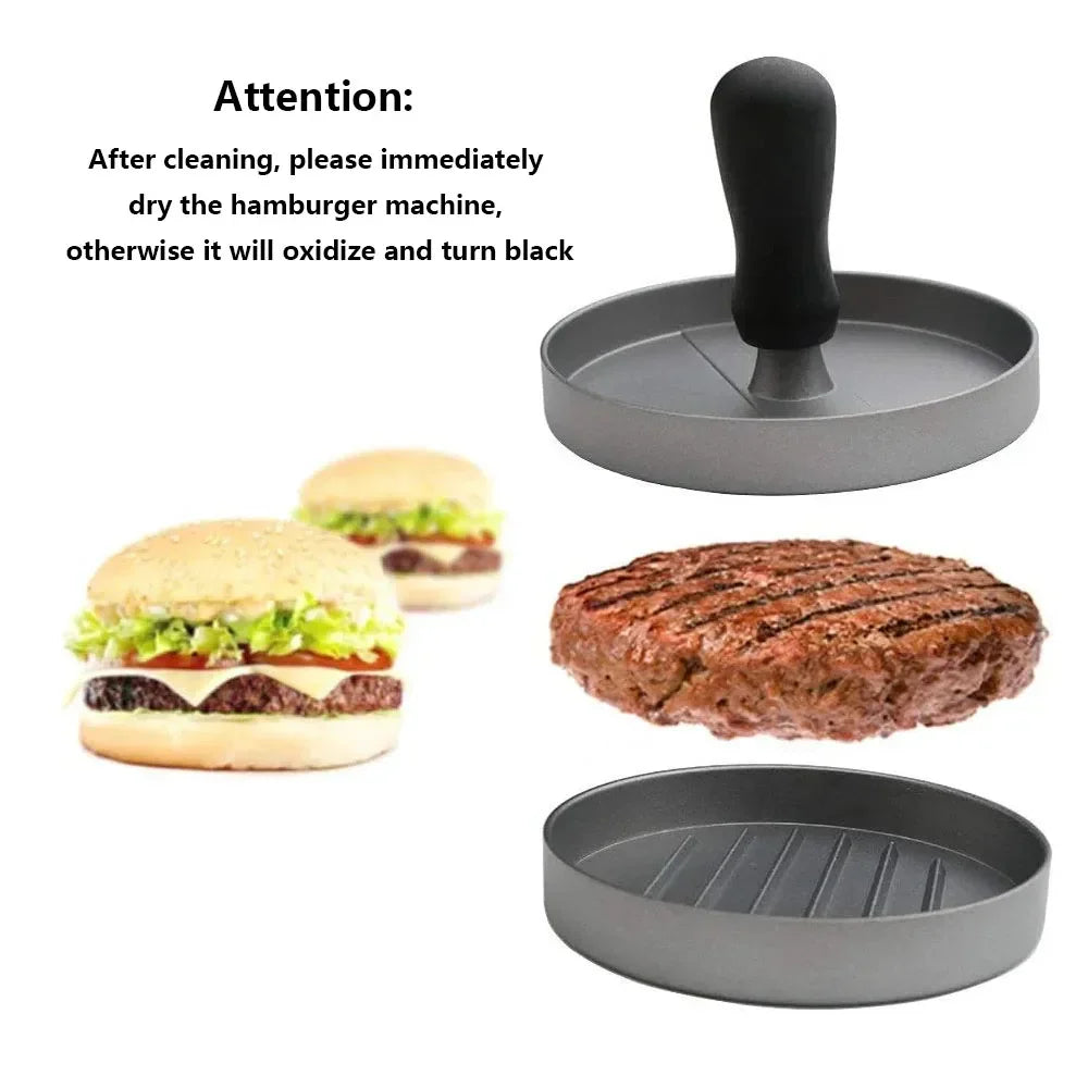 Burger Press Hamburger Meat Tool Patty Maker Aluminum Burger Maker for Kitchen BBQ Grill
