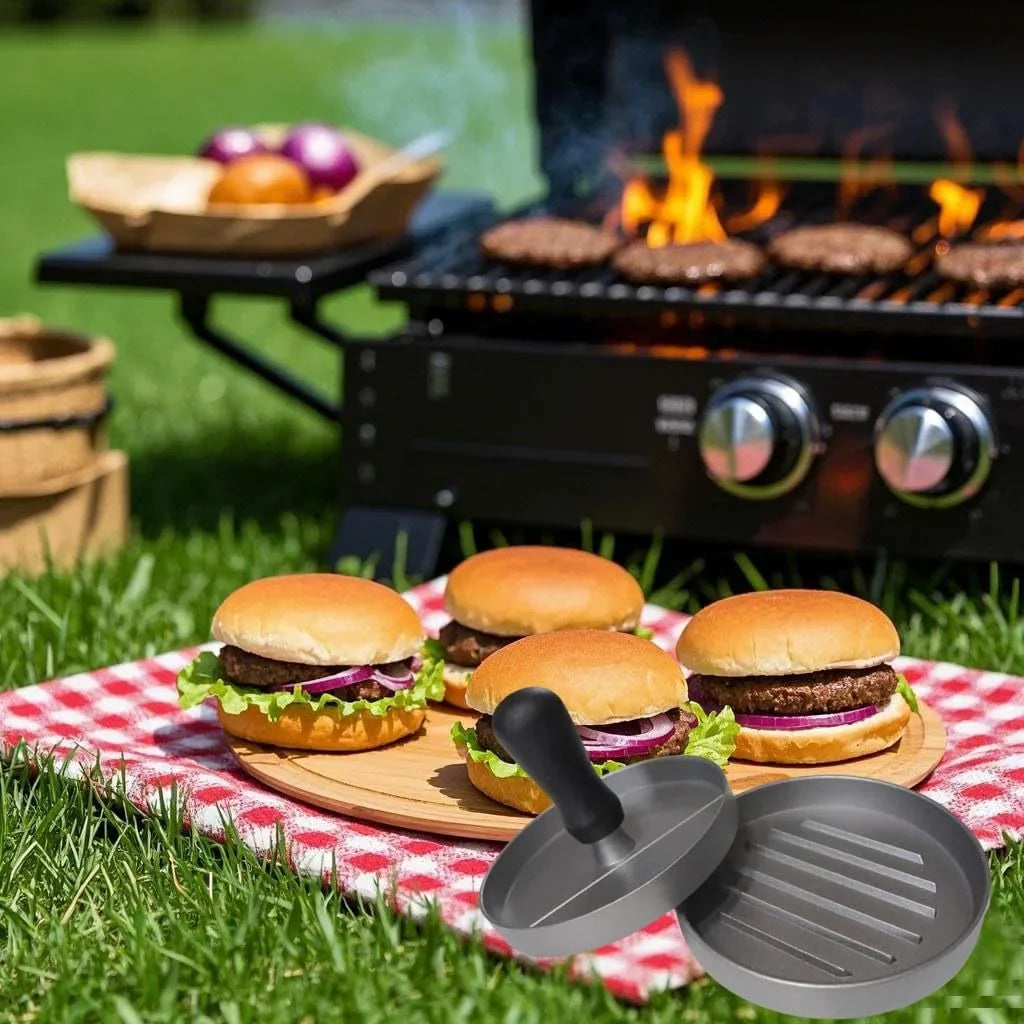 Burger Press Hamburger Meat Tool Patty Maker Aluminum Burger Maker for Kitchen BBQ Grill