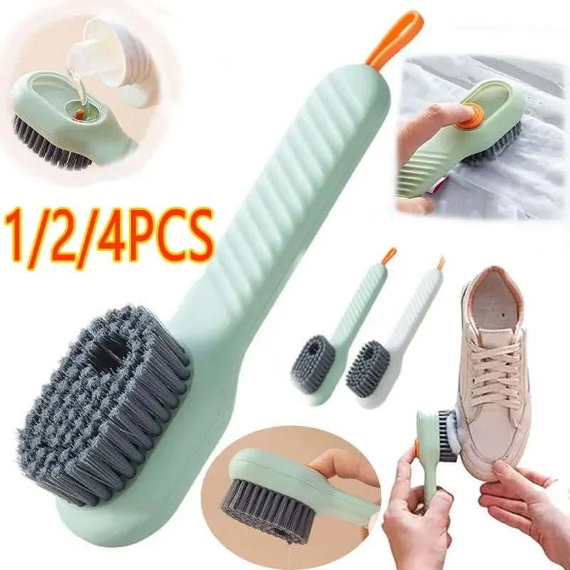Fashion Multifunction Shoe Brush Soft Bristled Liquid Filled Up Wash Shoe Cleaning House Accessories Clean Kitchen Tools
