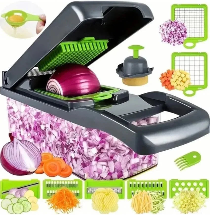 16IN1 Multifunctional Vegetable Chopper Handle Food Grater Dicer Vegetable Slicer Egg Liquid Separator Peeler Kitchen Gadgets