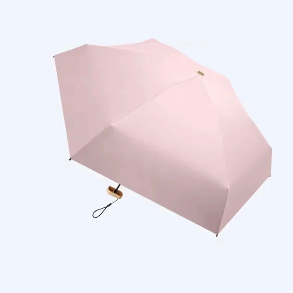 55% Off Mini Sun Umbrella Small Pocket Rain Umbrella Vinyl Folding UV Ultraviolet Protection Sun Shade Pocket Parasol Capsule